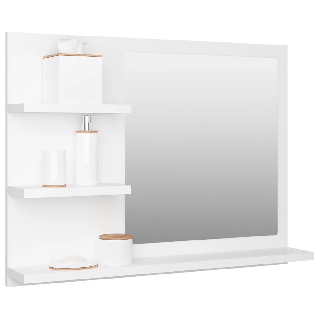 Badezimmerspiegel 60 x 10 cm Holzwerkstoff