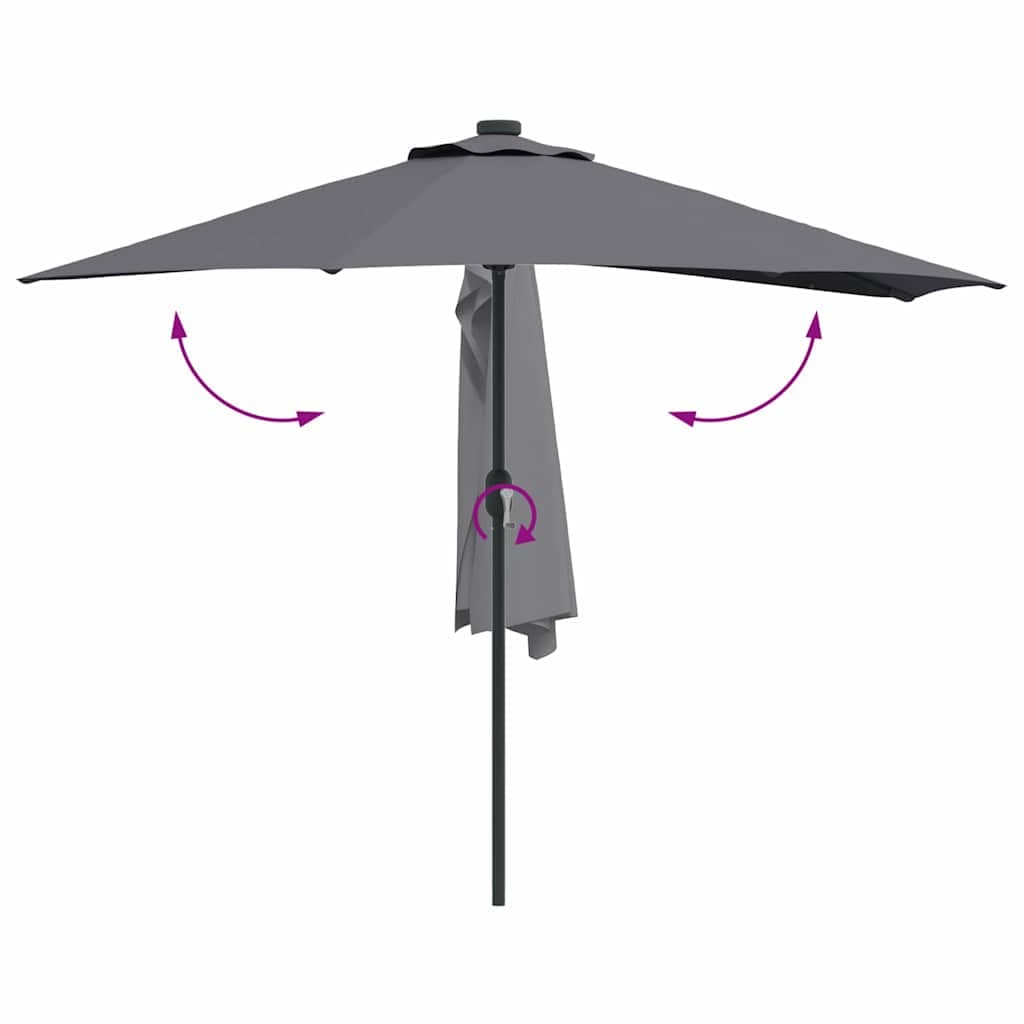 Ombrellone da giardino antracite 294 cm con protezione UV