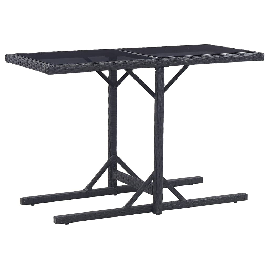 Tavolo da giardino 110×53×72 cm in polirattan resistente alle intemperie