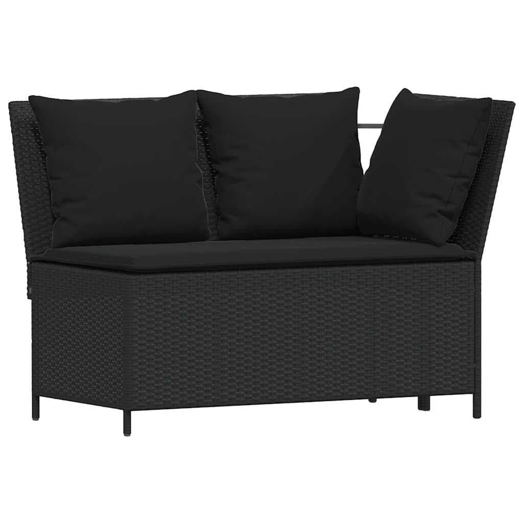 4-teiliges Garten-Essset Polyrattan mit Auflagen