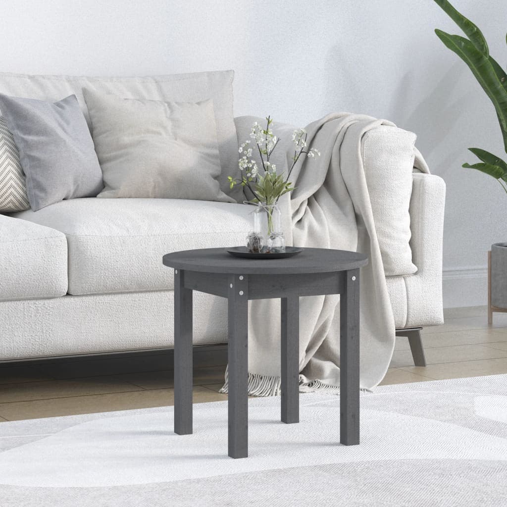 Runder Couchtisch aus Massivholz Kiefer