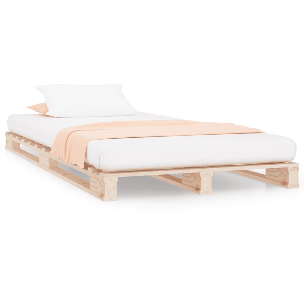 Letto a pallet in legno massello di pino