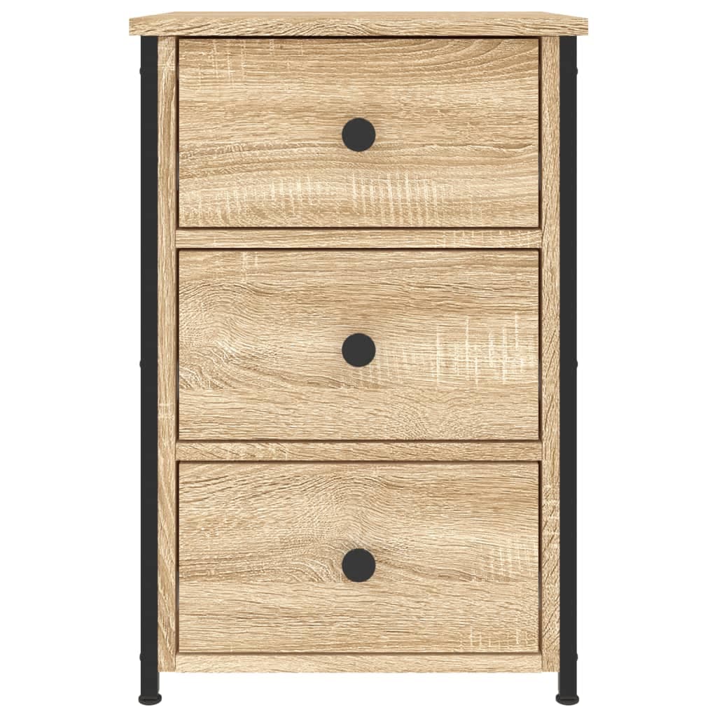 Mesita de noche roble Sonoma 40 cm, 2 uds