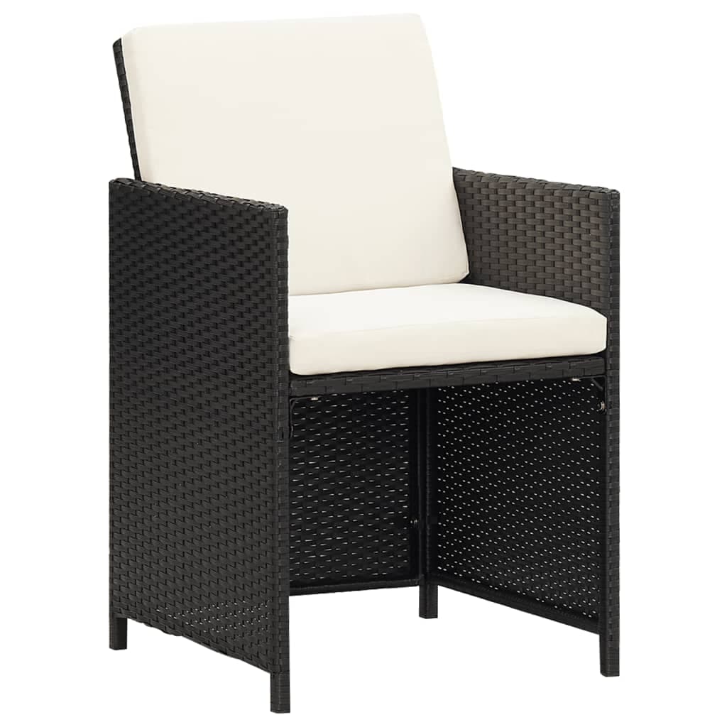 Set di 4 sedie da giardino in polirattan