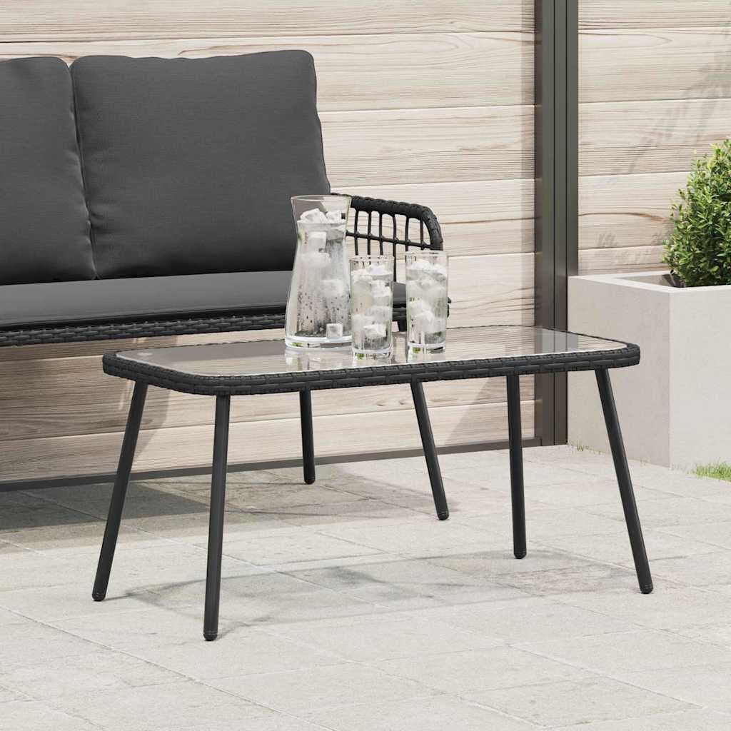 Couchtisch 90 cm aus Poly-Rattan