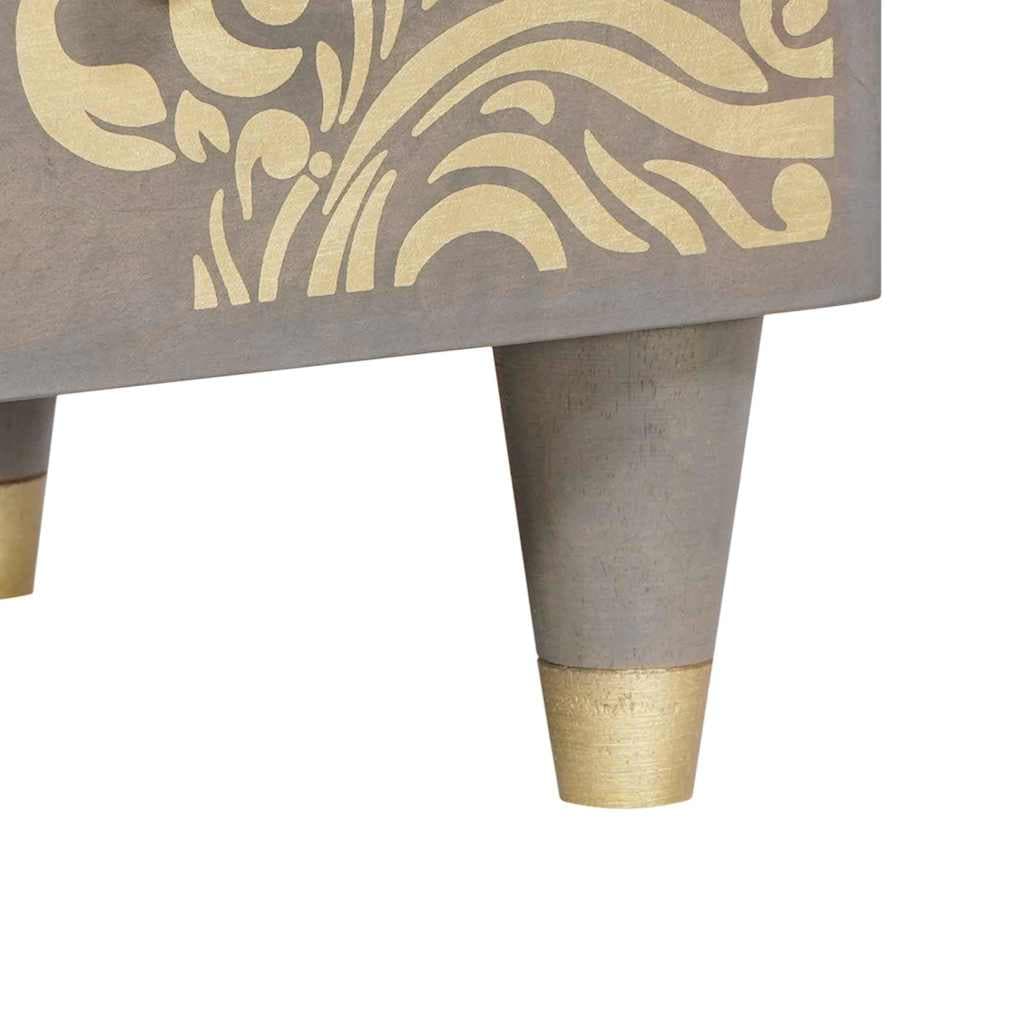 Highboard Massivholz Gold 60x33 cm