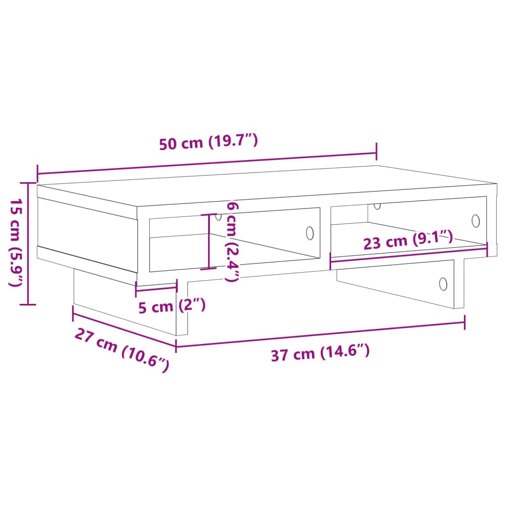 Supports moniteur en bois composite, lot de 50