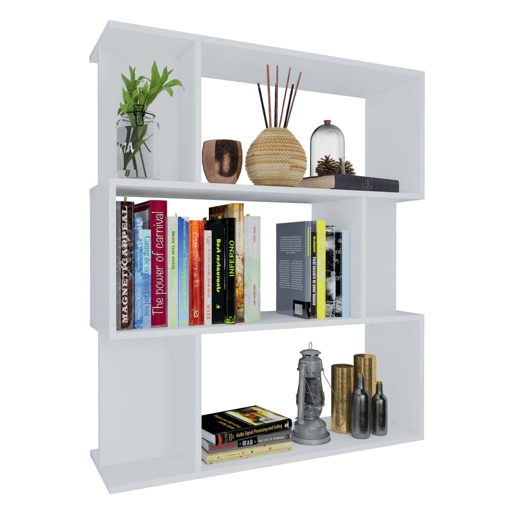 Bücherregal Raumteiler 80 cm Betongrau Holzwerkstoff