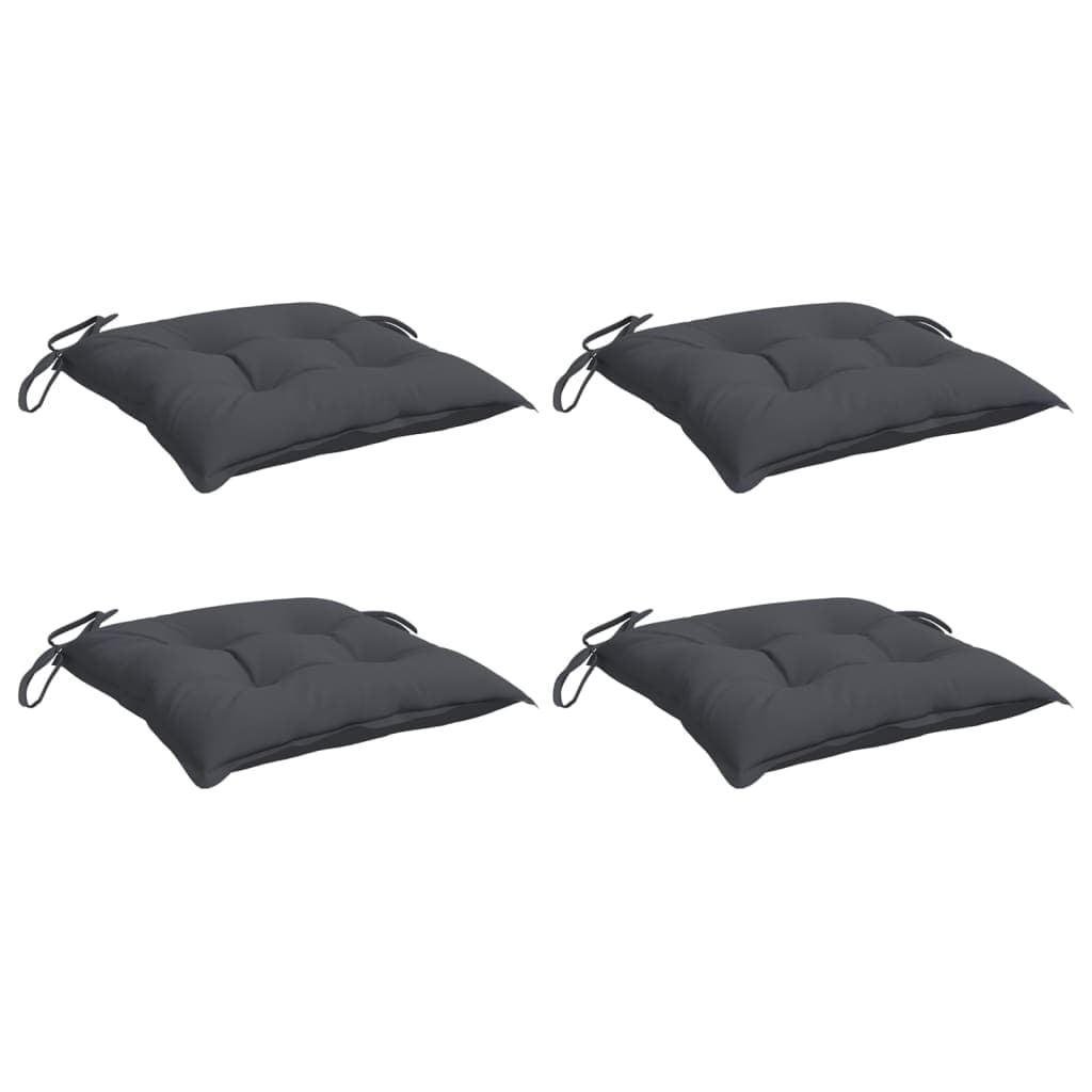 Sitzkissen 4er-Set Anthrazit Oxford-Gewebe
