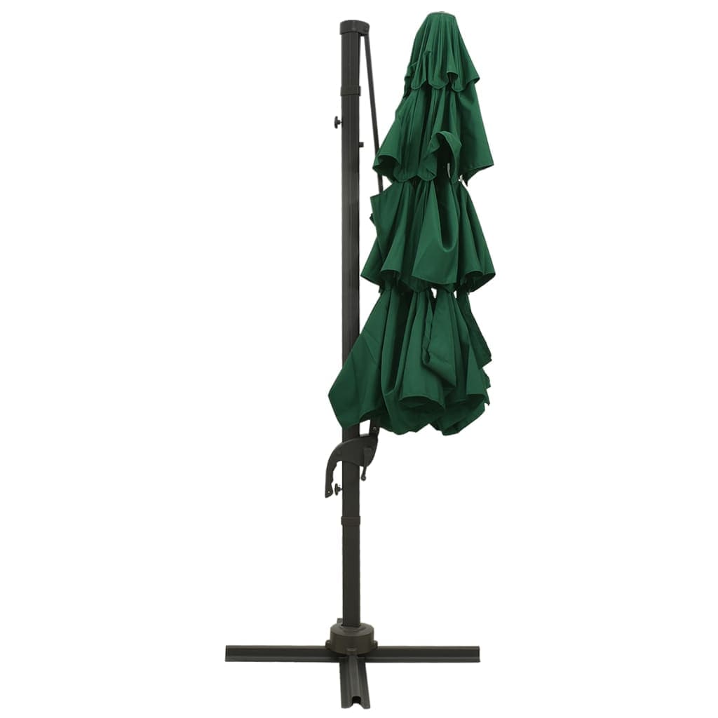 Ombrello e parasole 3x3 m con supporto, 4 strati