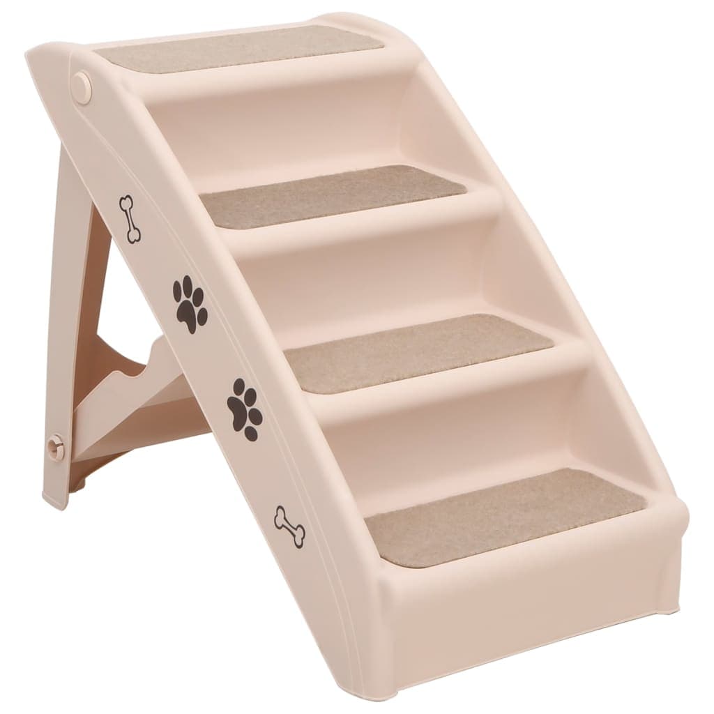 Faltbare Hundetreppe Creme 62x40x49,5 cm