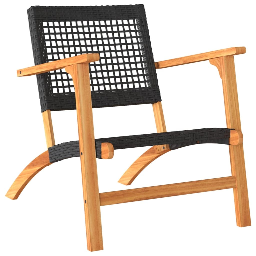 3-teiliges Bistro-Set Polyrattan und Akazienholz