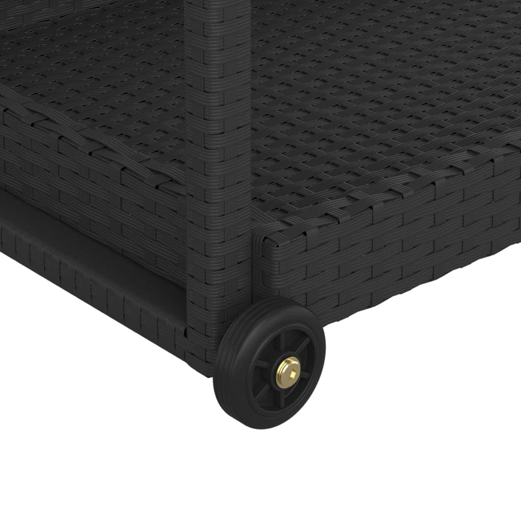 Servierwagen 100 cm aus Polyrattan