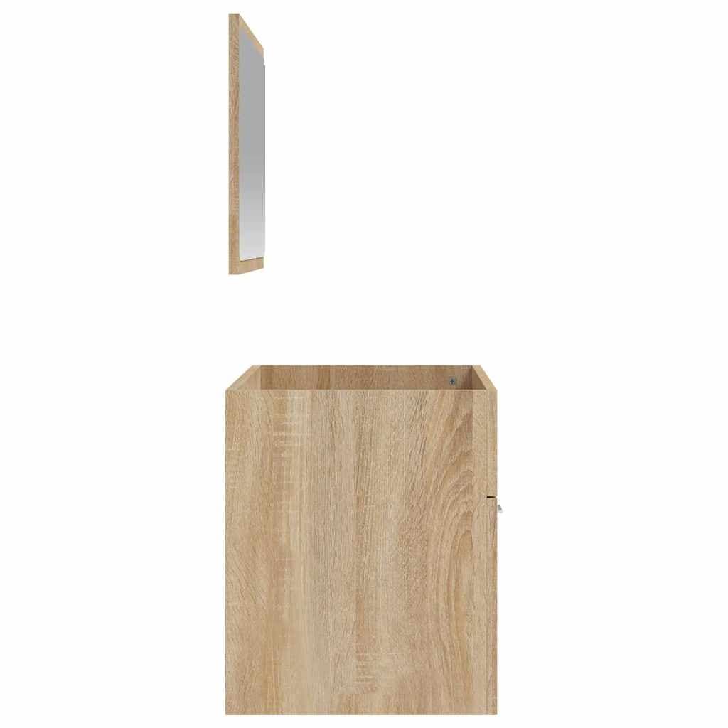 Badezimmerschrank mit Spiegel Sonoma-Eiche Optik
