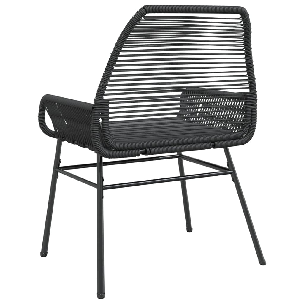 Set di 2 sedie da giardino in poli-rattan con cuscini