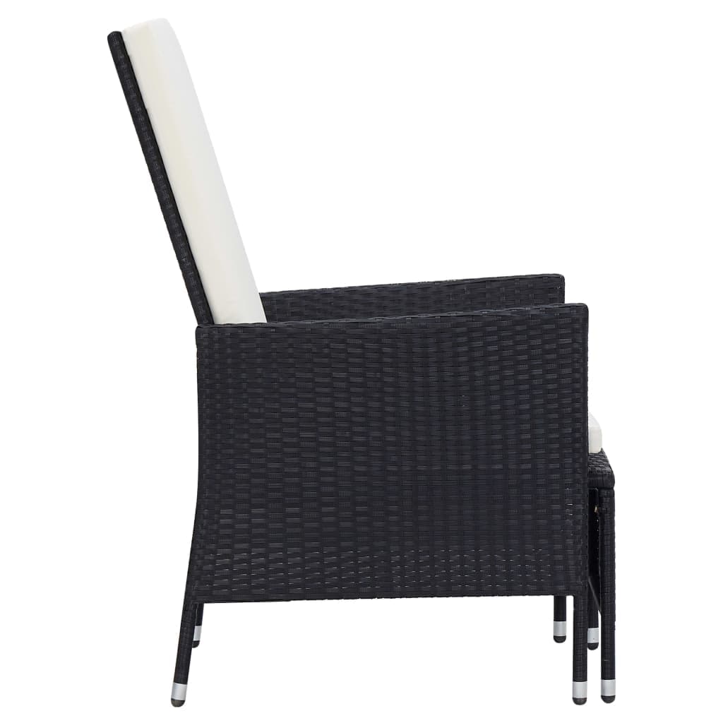 2-teiliges Garten-Lounge-Set Polyrattan mit Polstern