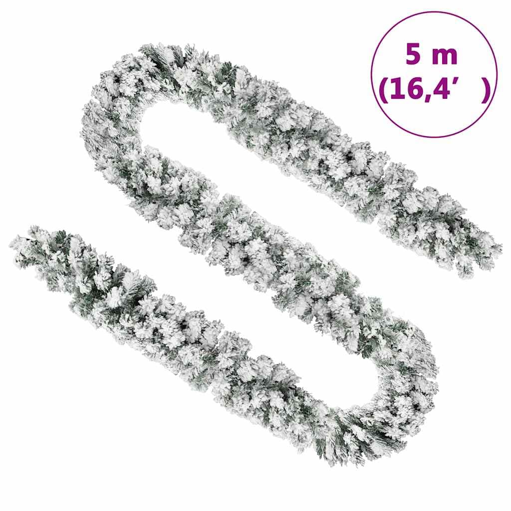 Weihnachtsgirlande mit Schnee, 5 m, PVC Deko