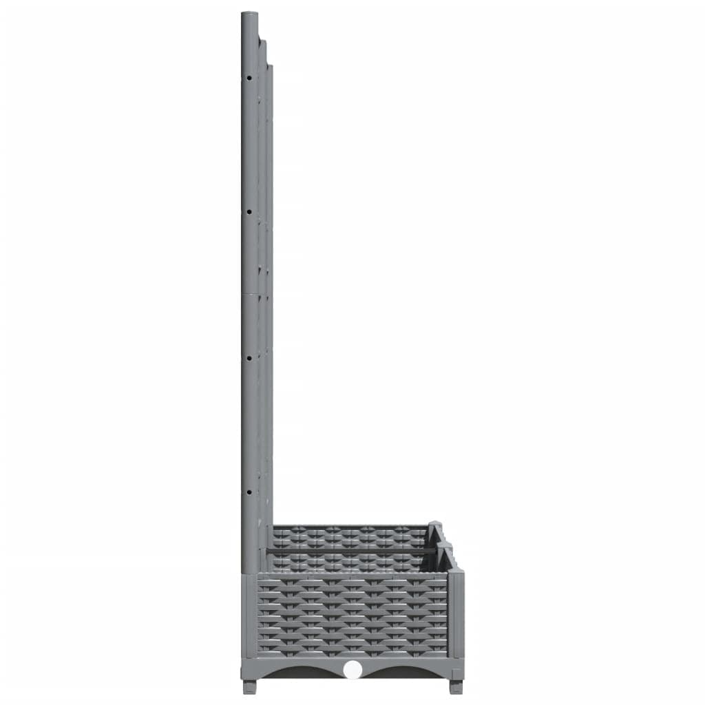 Fioriera con griglia PP 80x40x121,5 cm