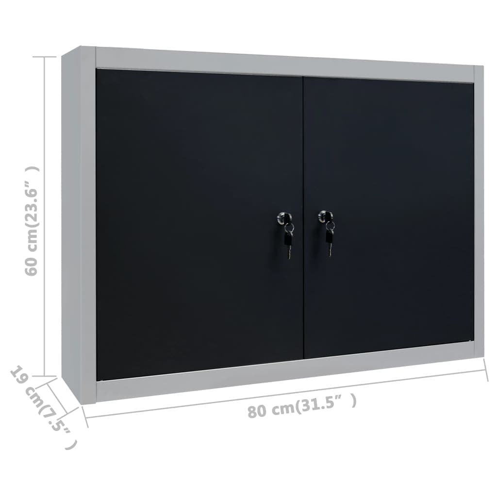 Wall-Mounted Tool Cabinet Industrial Style