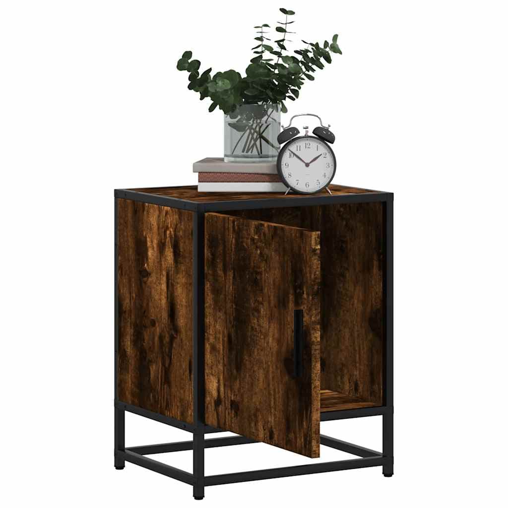 Nachttische 2er-Set Eichendunkel Holzverbundstoff 40 cm