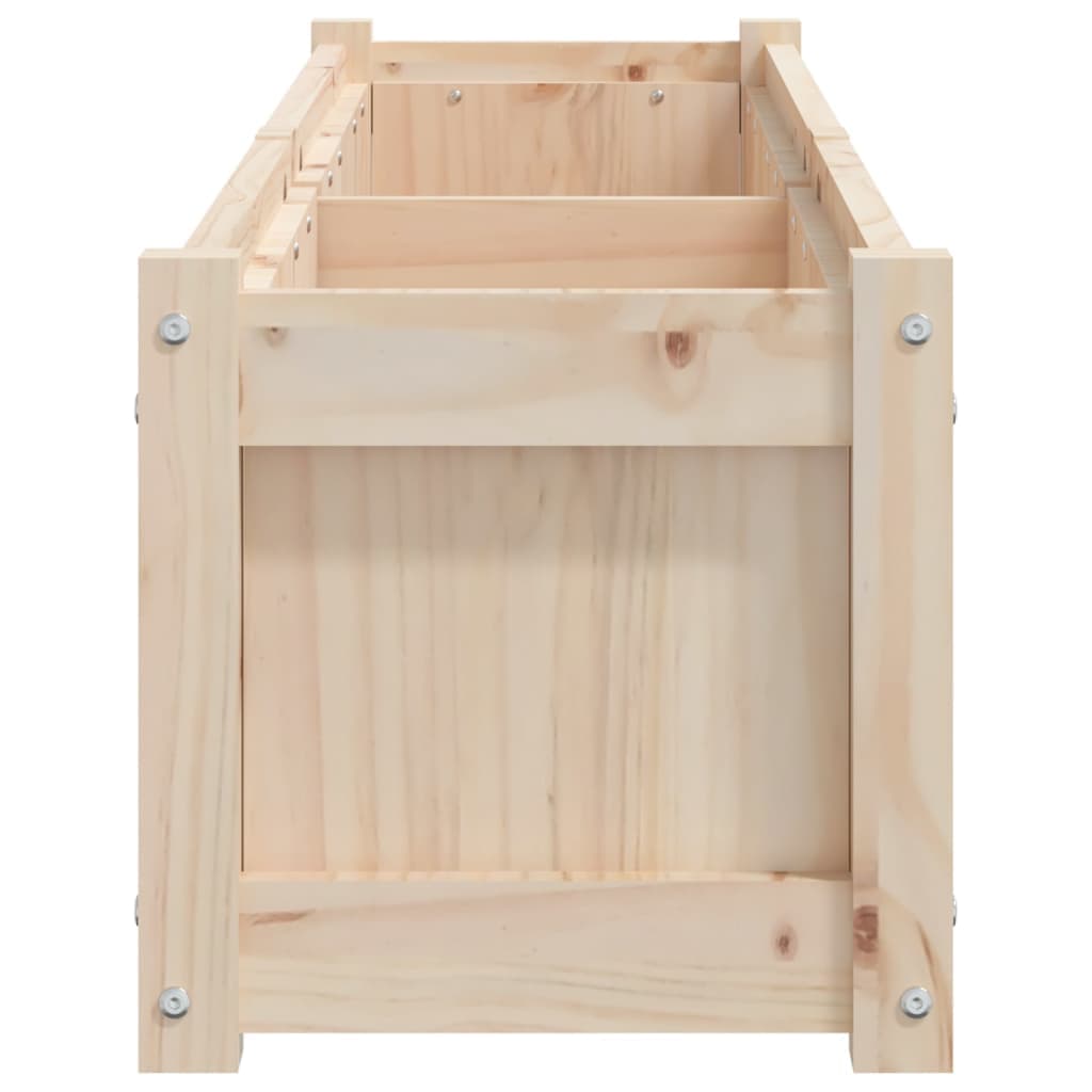 Fioriere in legno di pino massello, set da 2