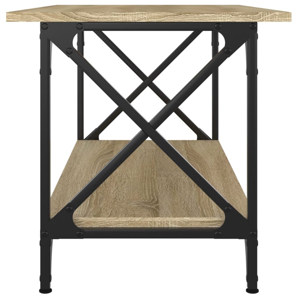 Couchtisch Sonoma-Eiche 80 cm Holz Eisen