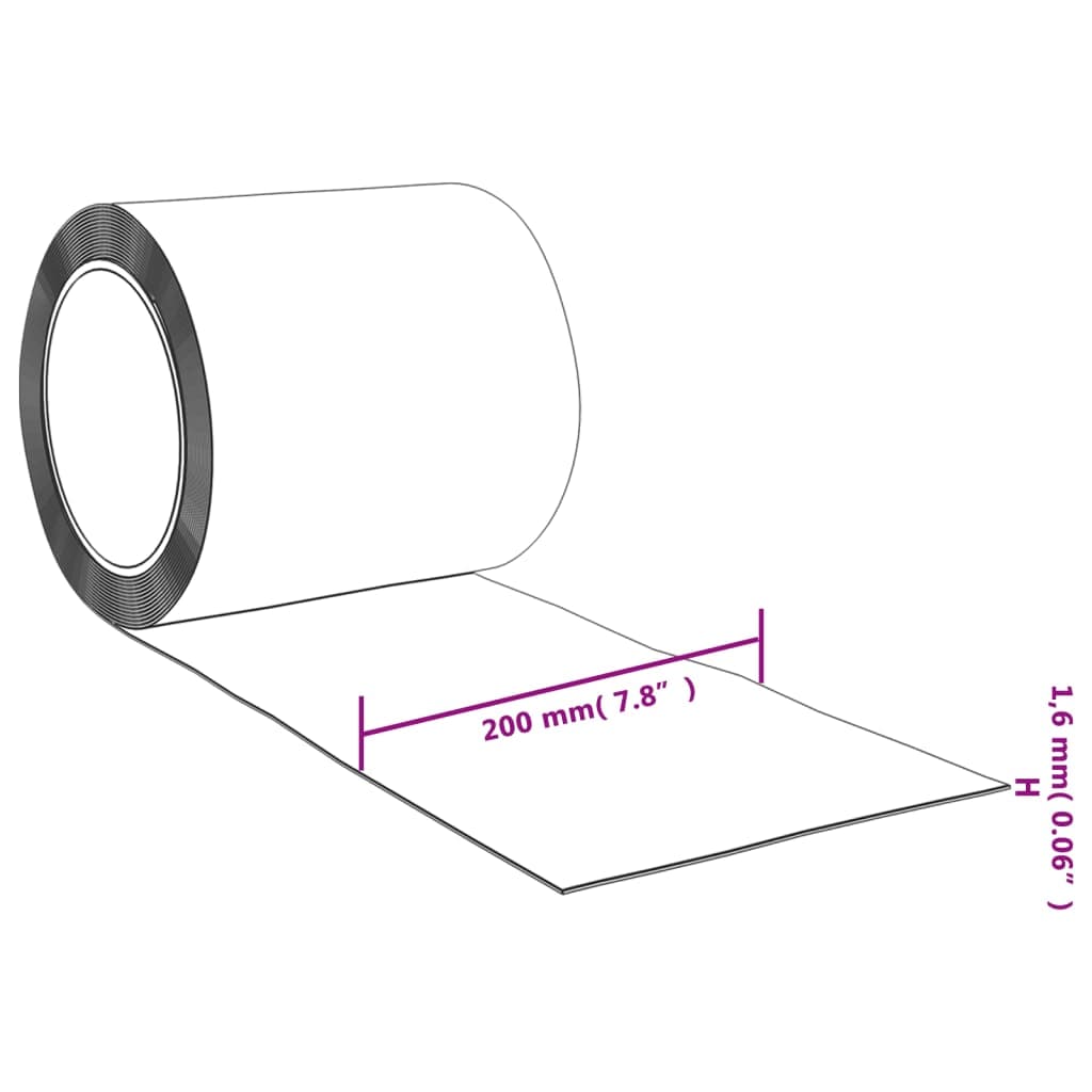 Cortina PVC 200 x 1,6 mm, 10 m transparente