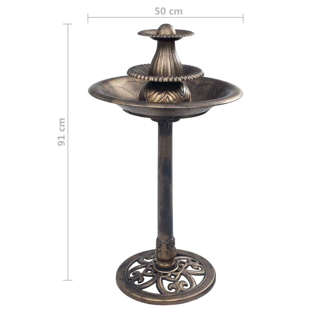 Fontana per uccelli in bronzo 50x91 cm