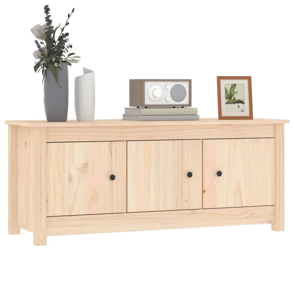 Massiver Kiefernholz-Schuhschrank, 110 cm