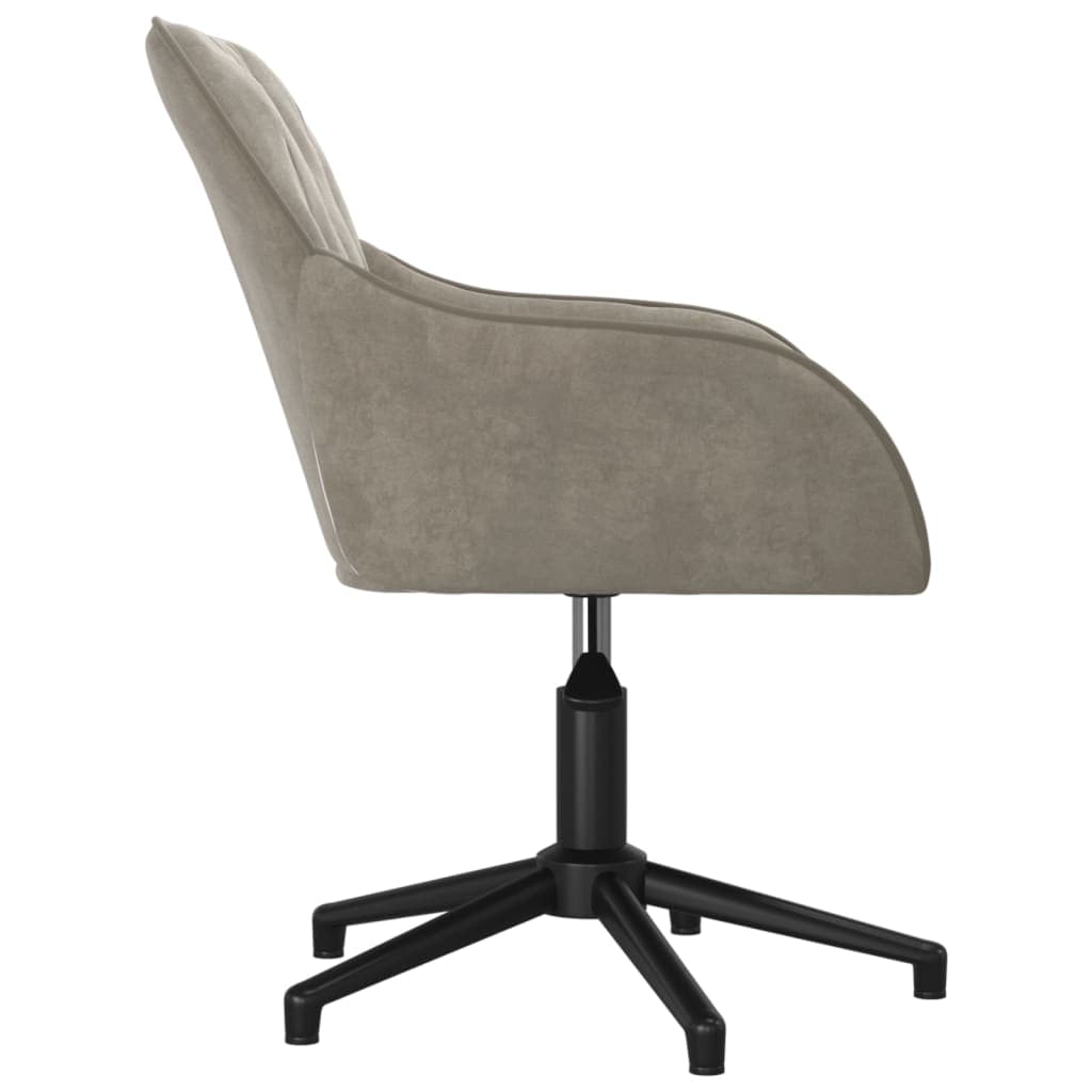 Chaise de bureau pivotante en velours
