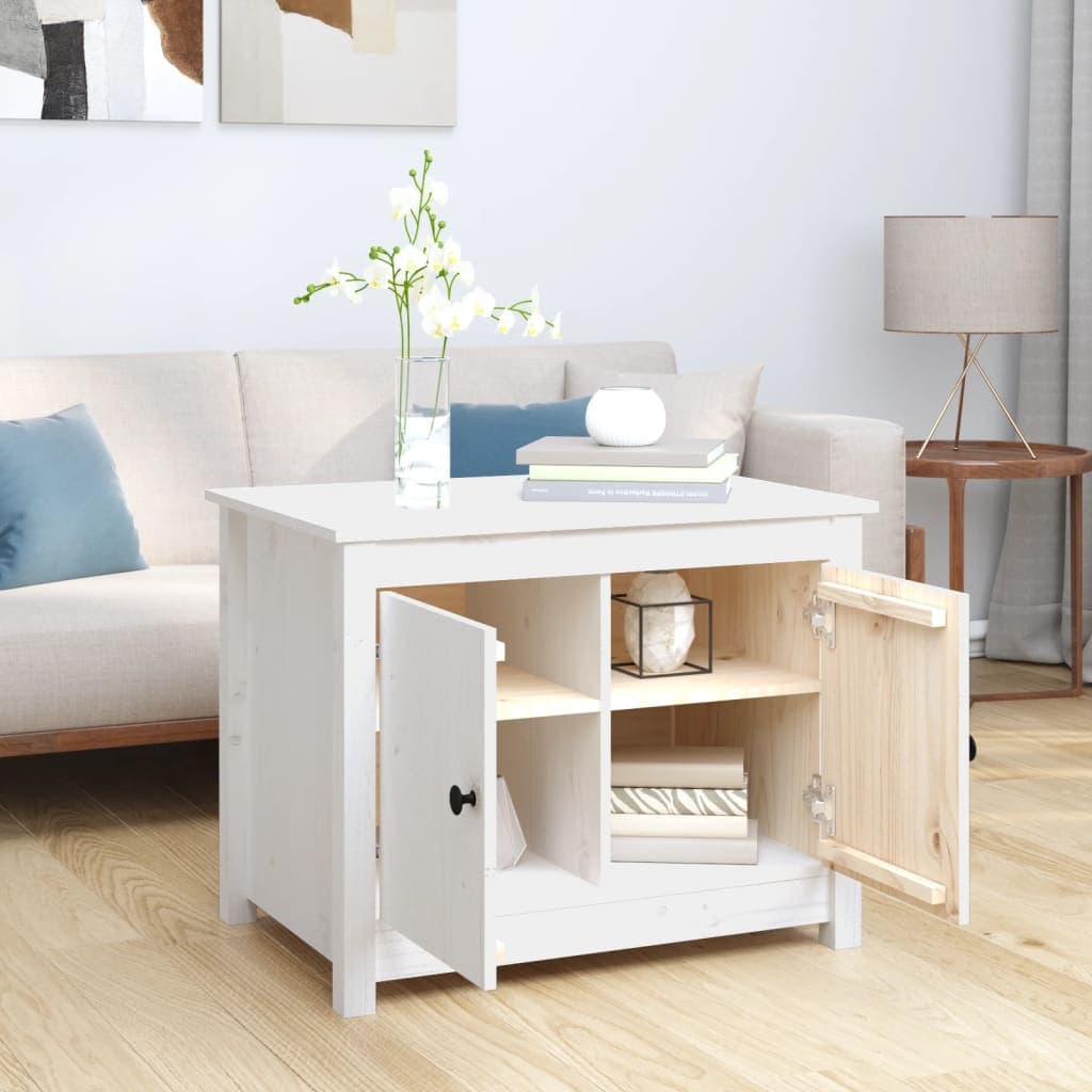 Couchtisch aus massivem Kiefernholz, 71 cm