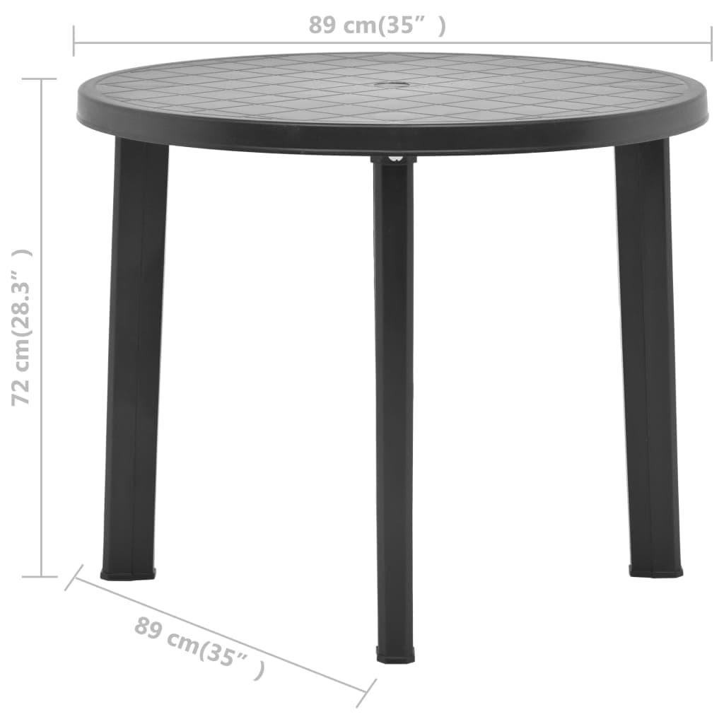 Tavolo da giardino antracite 89 cm