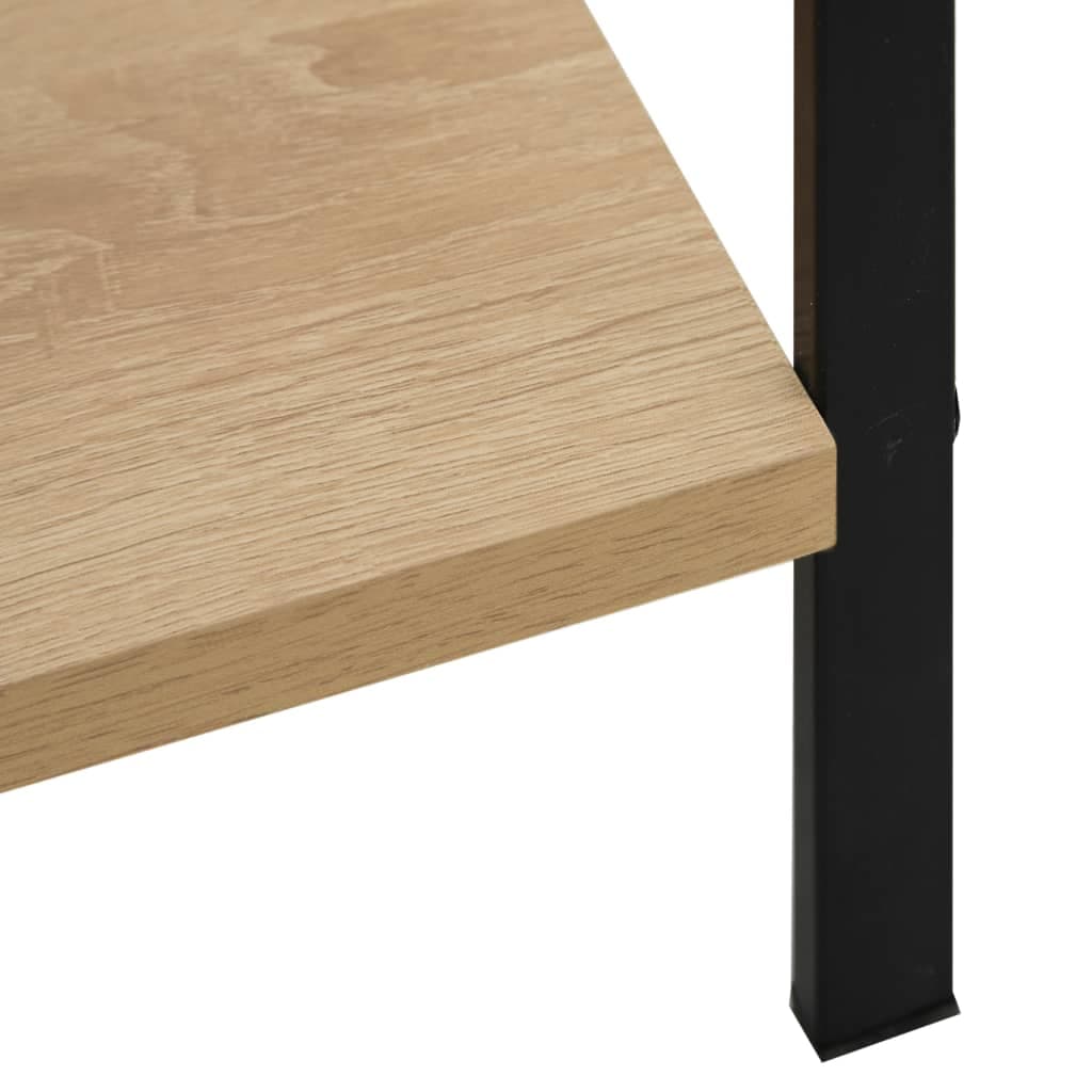 Bücherregal 3 Böden Eiche Holzwerkstoff