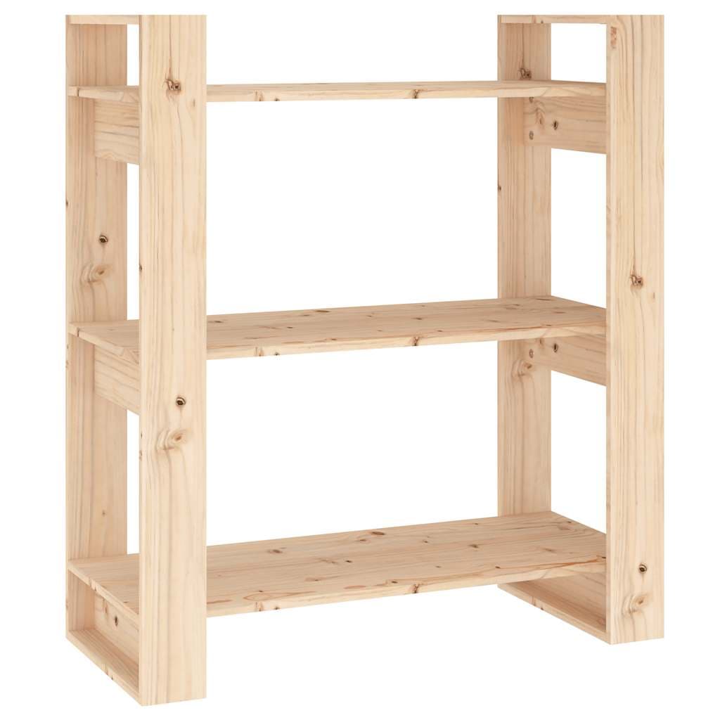 Massives Kiefernholz Bücherregal Raumteiler 80 cm