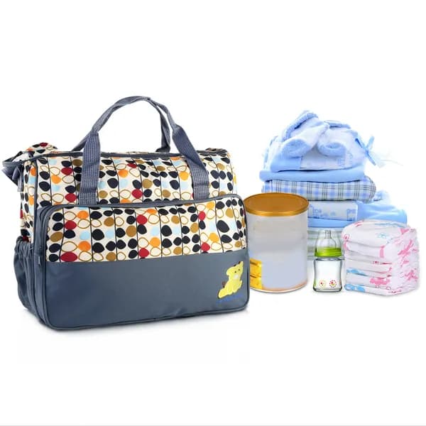 5-teiliges Babywindeltaschen-Set mit Nappy Changing Pad und isolierten Taschen