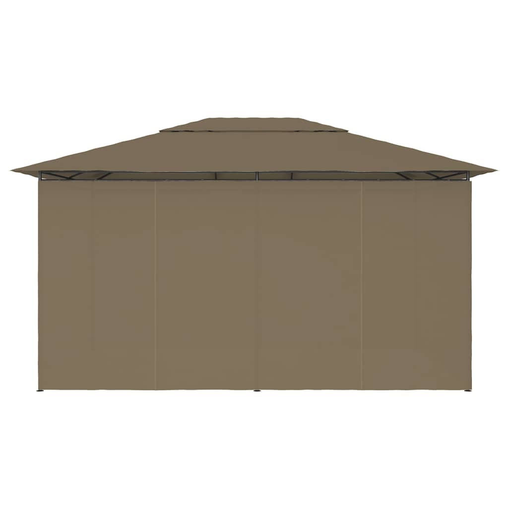 Gartenzelt mit Vorhängen 4x3 m, 180 g/m²