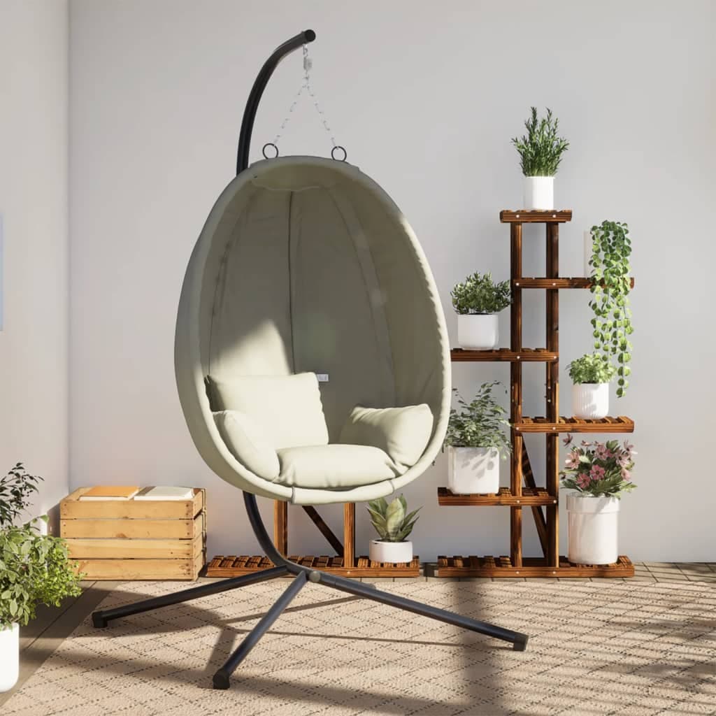 Hängesessel im Ei-Design mit Gestell