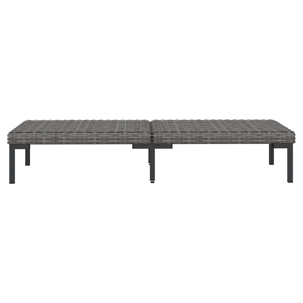 Set salón jardín 3 piezas semicircular polirratán