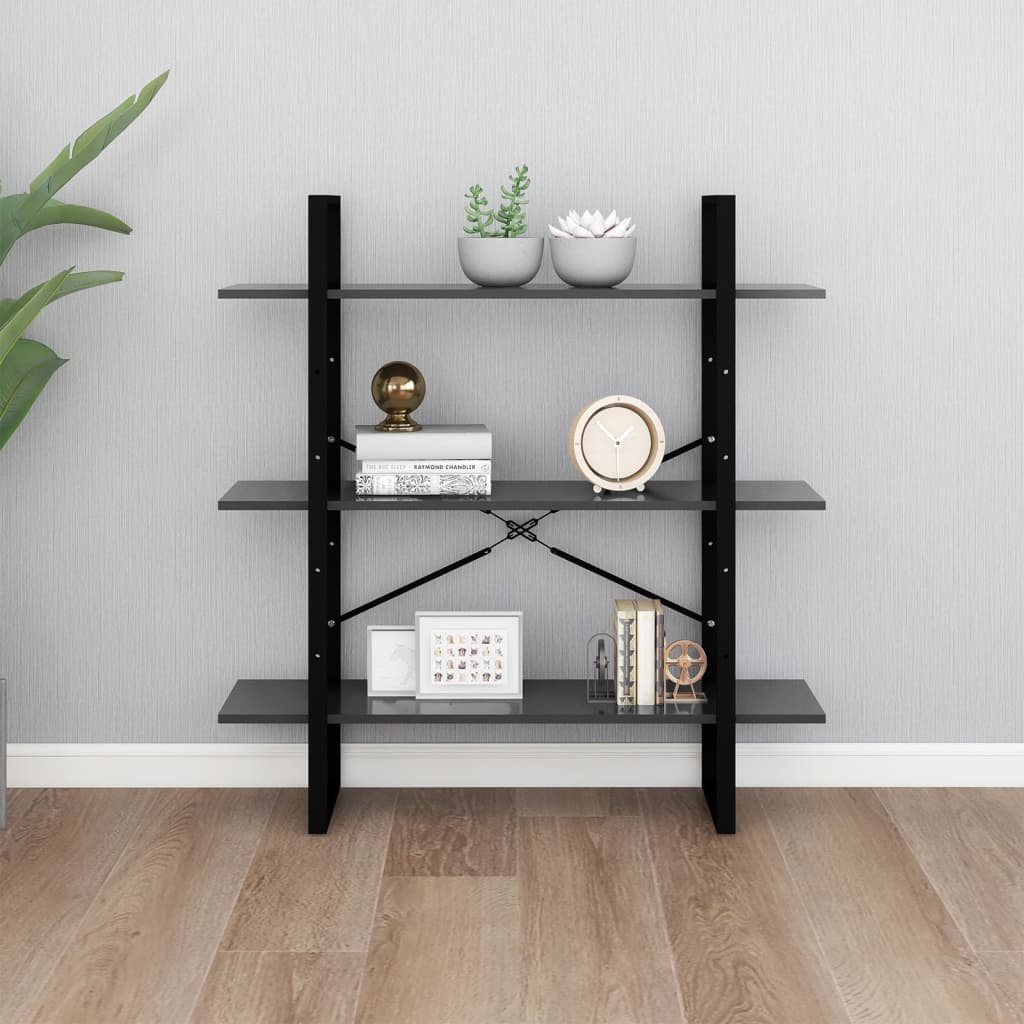 Bücherregal aus Holz mit 3 Fächern, 100 cm