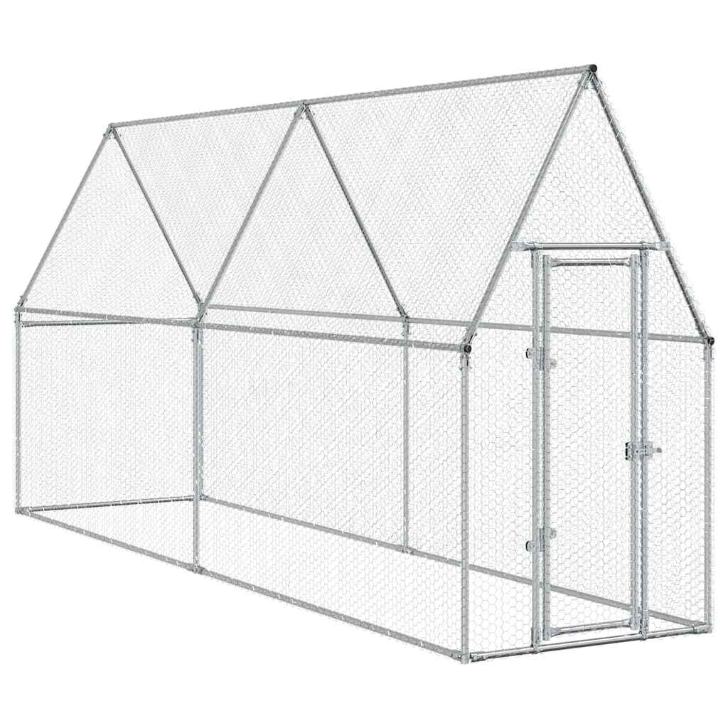 Verzinkter Hühnerkäfig Silber 100 cm, stabil & wetterfest