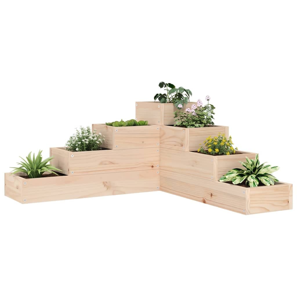 Pflanzenständer 4 Stufen aus Massivkiefer 80,5 cm