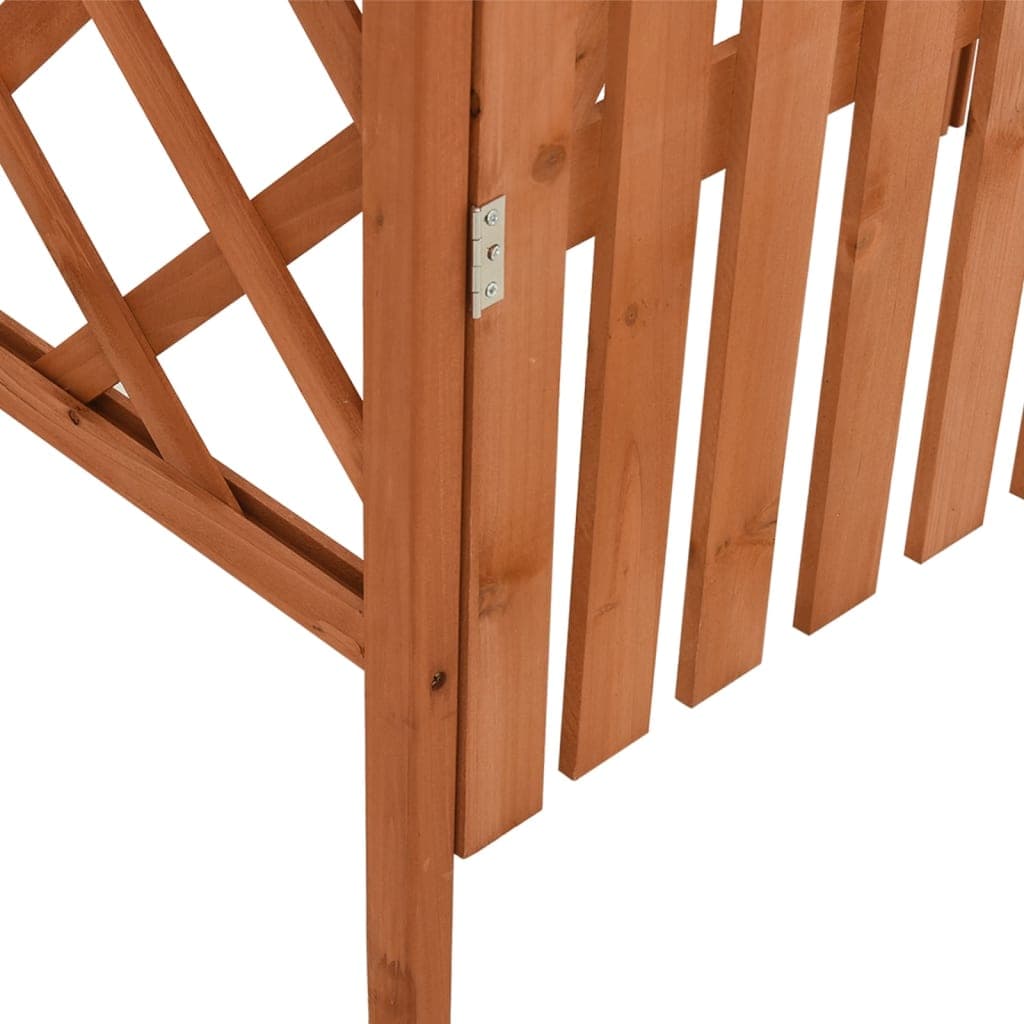 Pergola con cancello in legno massello di abete