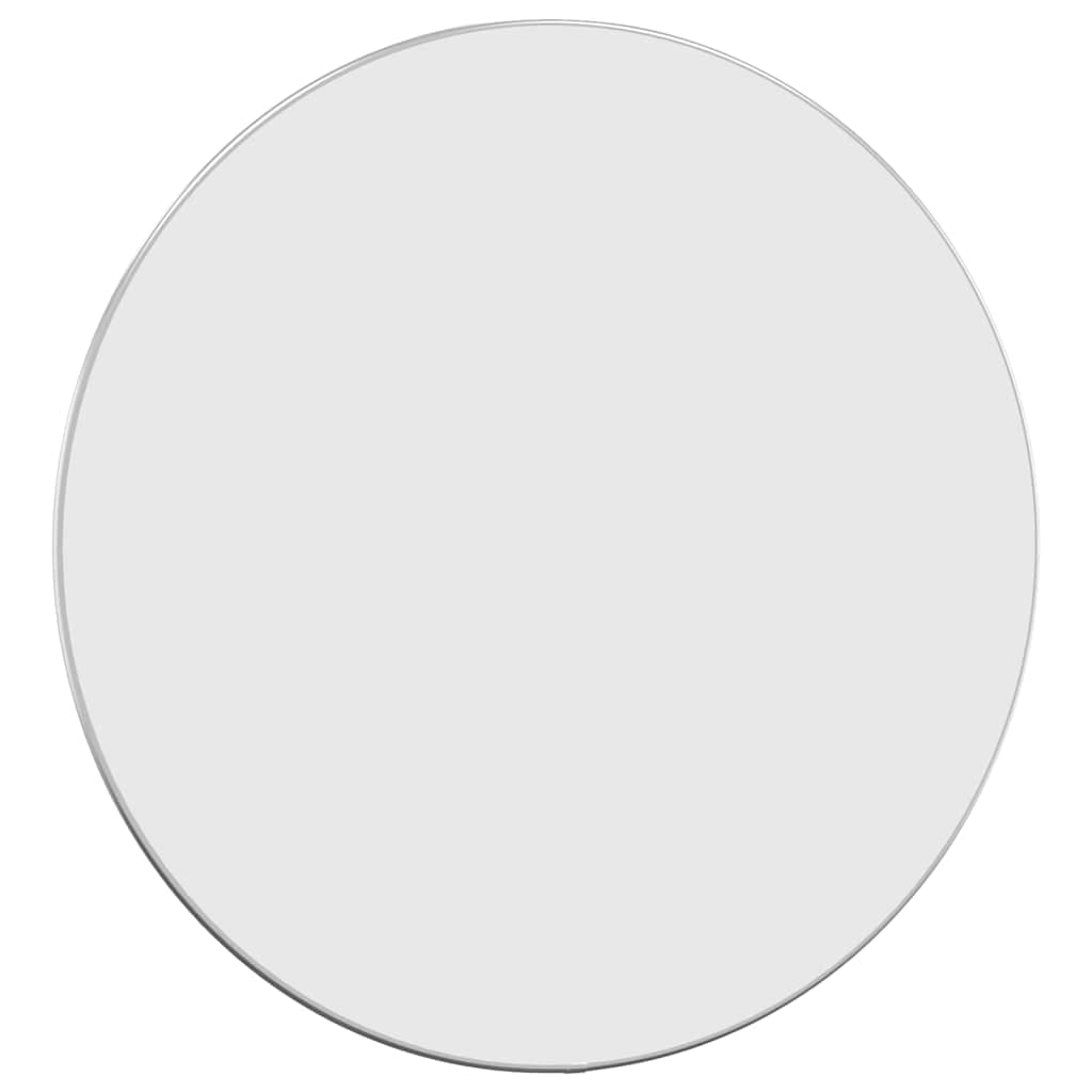 Runder Wandspiegel in Silber, 60 cm Durchmesser