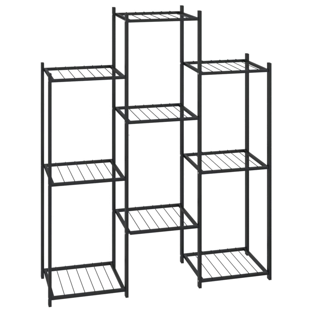 Soporte para flores de hierro, 83 cm, con ruedas