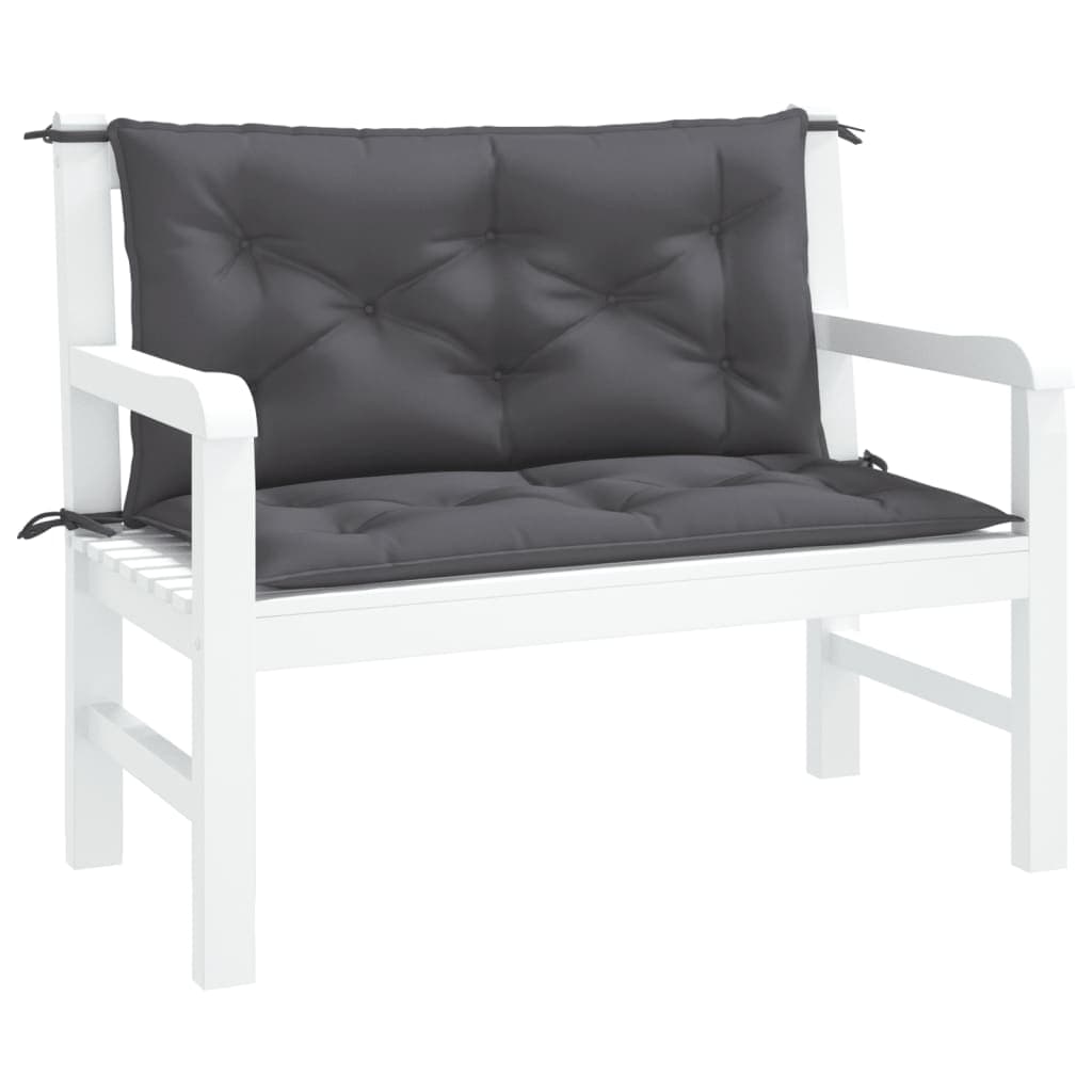 Coussin de banc de jardin, lot de 2, anthracite, 100x tissu Oxford