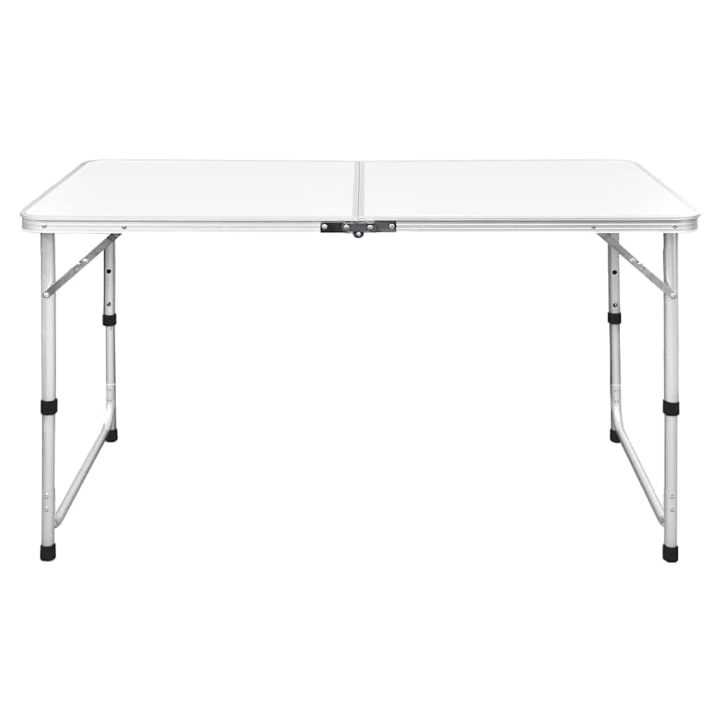 Table de camping pliable réglable en hauteur, 4 pieds