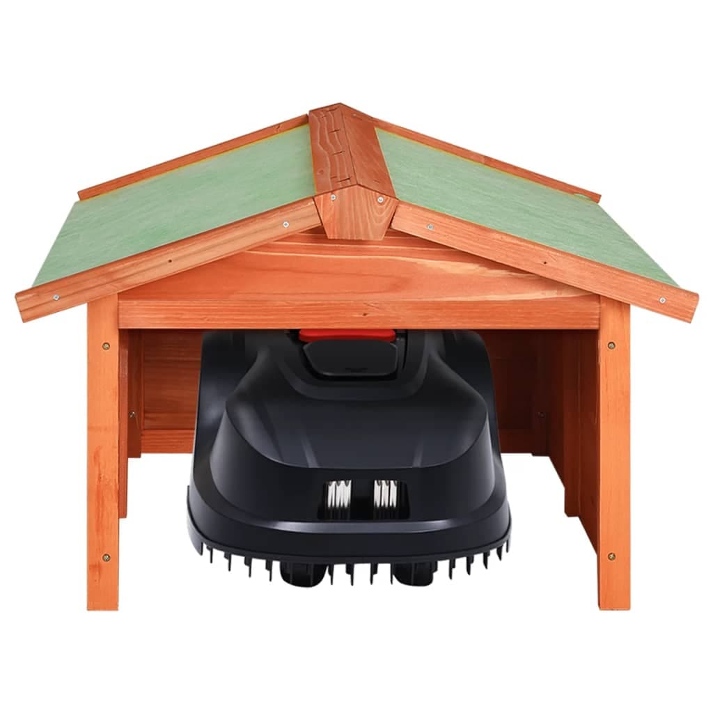 Garage per robot tagliaerba in solido legno di abete