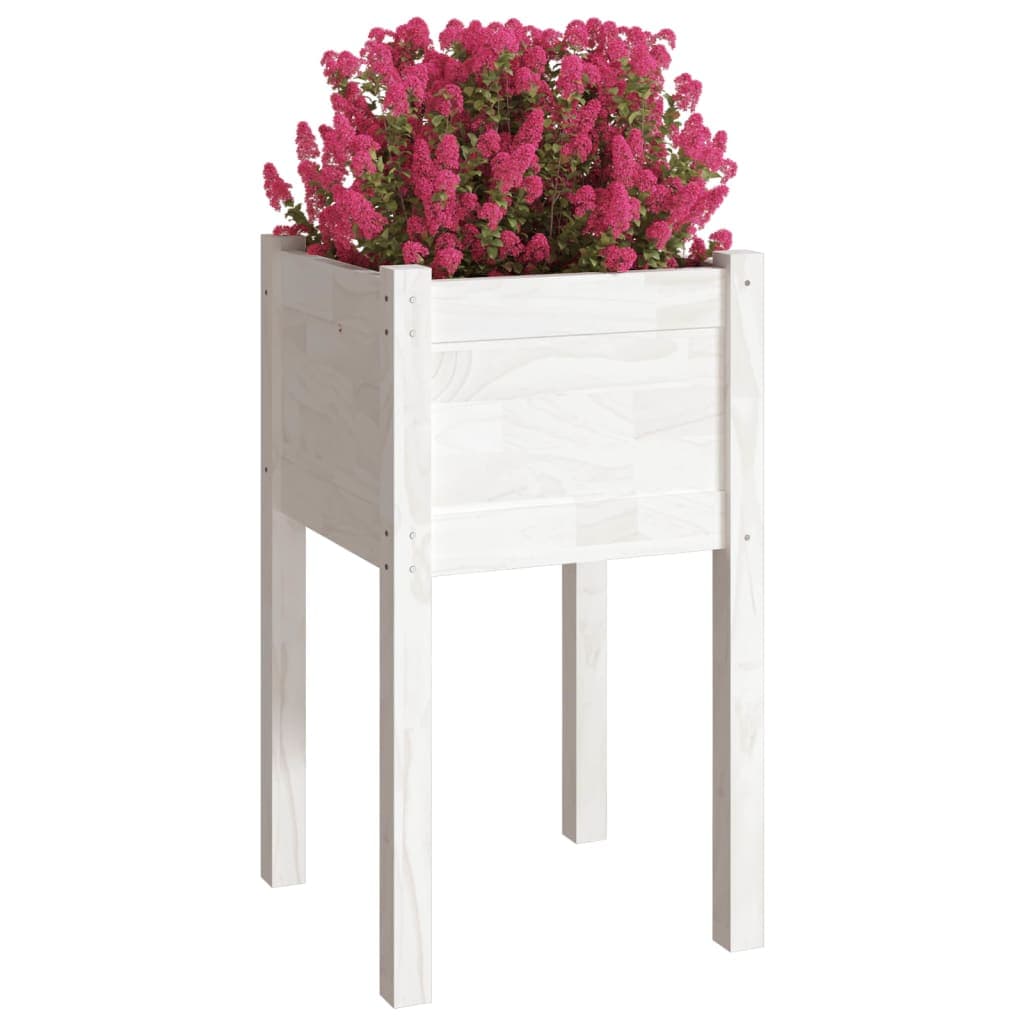 Set di 2 fioriere in legno massiccio di pino, 40 cm