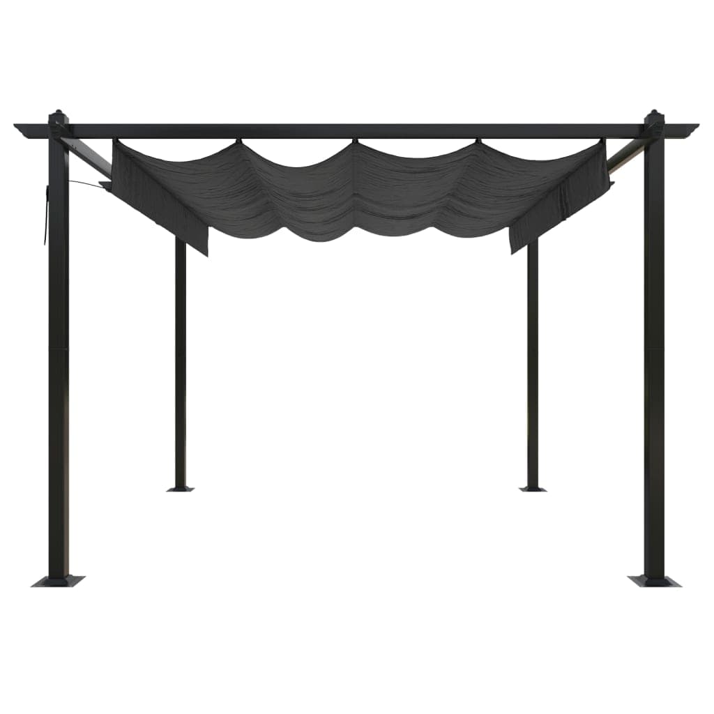 Pavillon mit ausziehbarem Dach 3x3 m Anthrazit