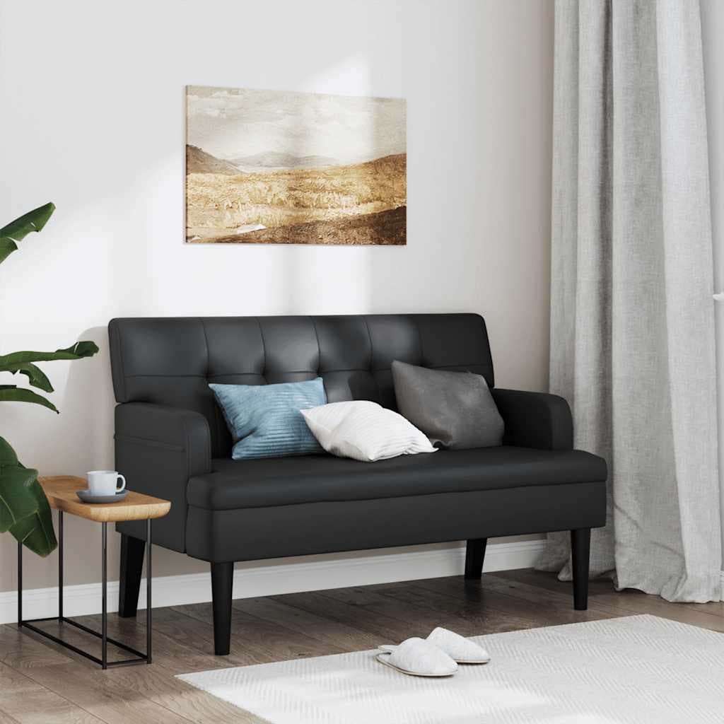 Panchina con schienale 112x65 cm in similpelle